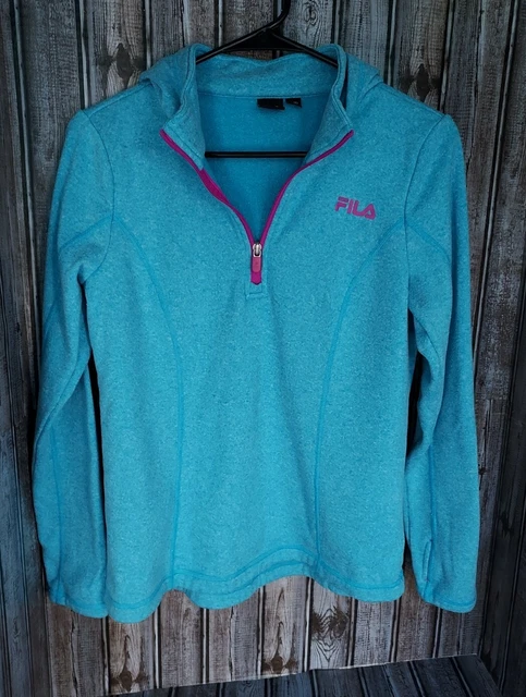 Fila Sport Thumb Hole Hoodie Girl's 1/4 Zip Hoodie Sweatshirt Junior Size 16
