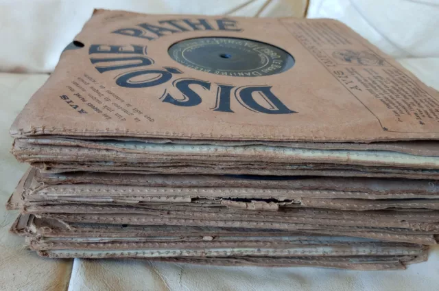 gramophones phonographes 29 disques Pathé 21 cm double face