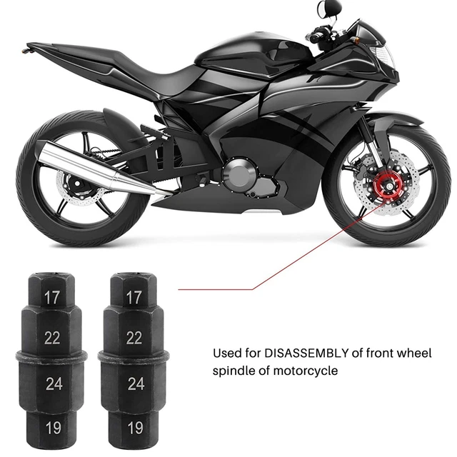 Strumento rimozione asse ruota moto 17/19/22/24 mm smontaggio mandrino chiave esagonale