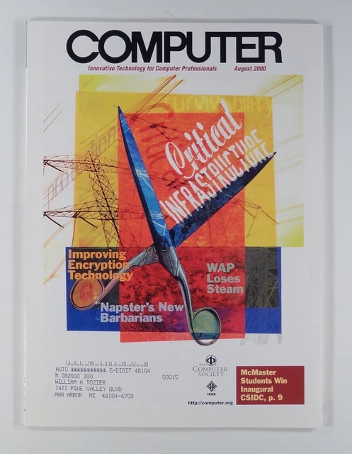 2000 COMPUTER cryptography NAPSTER self-healing networks CRITICAL INFRASTRUCTURE