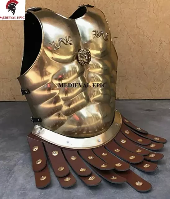 Medieval Roman Muscle Armor Breast Plate Chest Plate Shield Halloween Costume