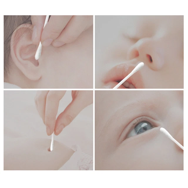 400 PCS/2 Q Conseils Pour Les Oreilles Des Tout-petits Coton-tige Spirale