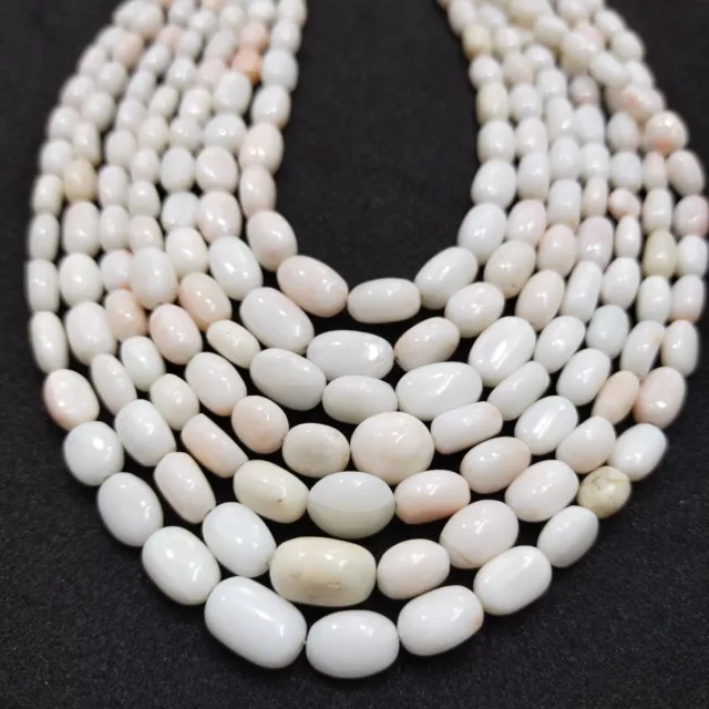 Pietra preziosa per perline di corallo bianco da 16 pollici, perline fatte...
