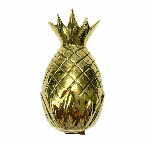 Aldaba de puerta con forma de piña de latón brillante antiguo náutico...