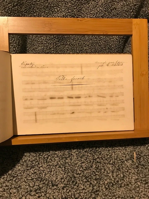 Recueil manuscrit pour piano volume relié "répertoire des salons de Paris"