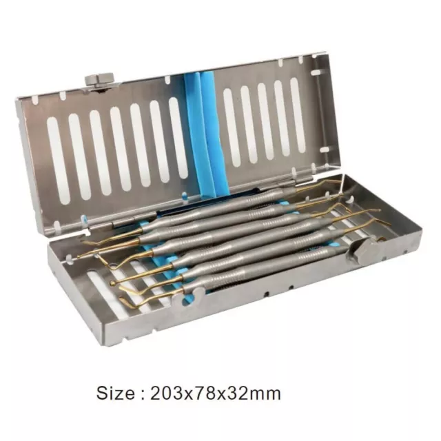 1×Dental Surgical Instrument Sterilization Cassette Box Tray 6 with Fixed cover