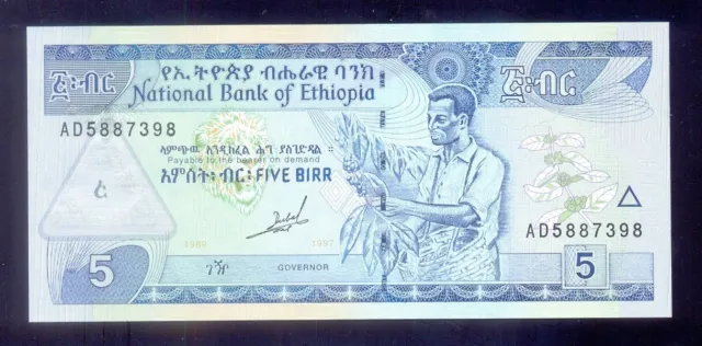Ethiopia 5 Birr 1997  P47a   UNC