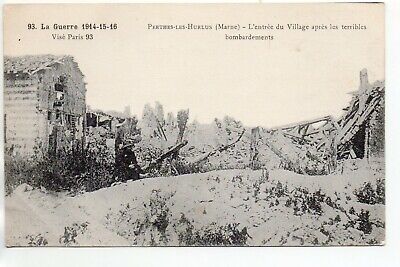 PERTHES LES HURLUS - Marne - CPA 51 - guerre - entrée du village en ruines