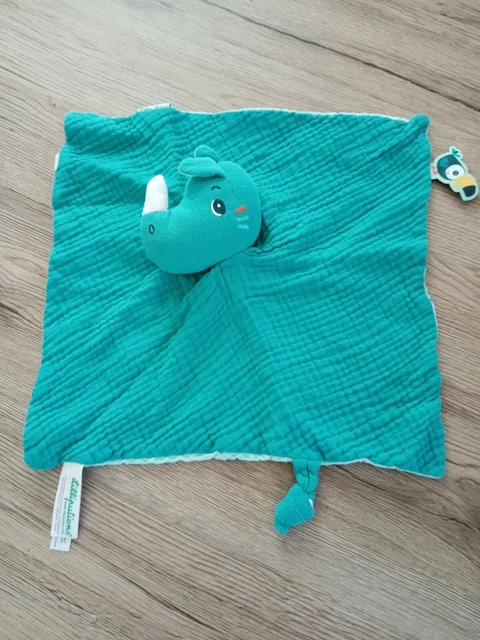 doudou Lilliputiens lange Marius le rhinocéros bleu vert comme neuf 3 dispo