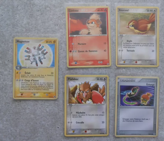 5 Cartes Pokemon Bloc EX Rouge Feu Vert Feuille - Magneton 27/112 - Rare