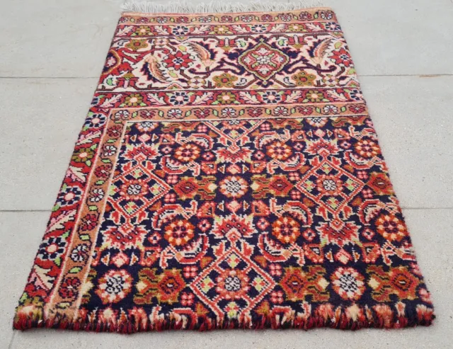 Hand Knotted Vintage Traditional Tribal Village Made Wool 2.1 x 1.3 Ft (3610 KR)
