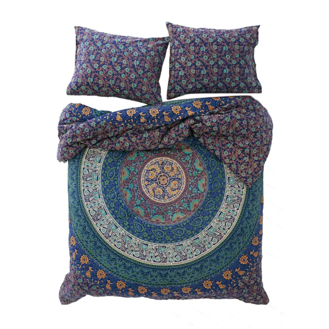 Hippie Mandala Double Queen Size Bed Quilt Duvet Doona Cover Blanket Boho Indian