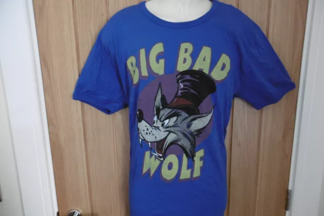 Nueva con Etiquetas Famous Forever Grande Bad Wolf Retro Hombre Azul Camiseta XL