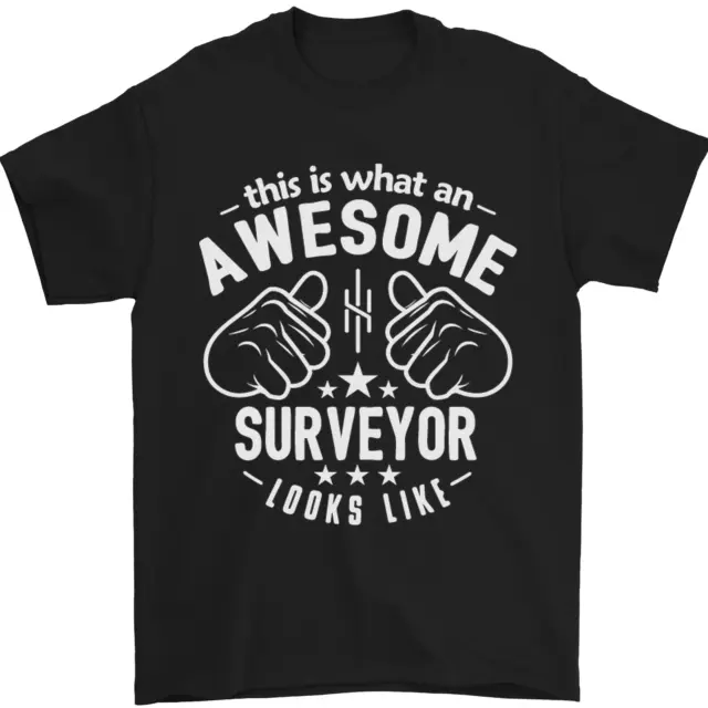 T-shirt da uomo This Is What an Awesome Surveyor Looks Like 100% cotone