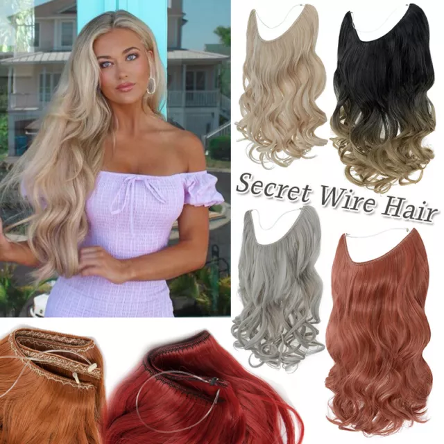 Secret Wire In Hair Extensions Invisible Hidden Head Band Natural Real As Human