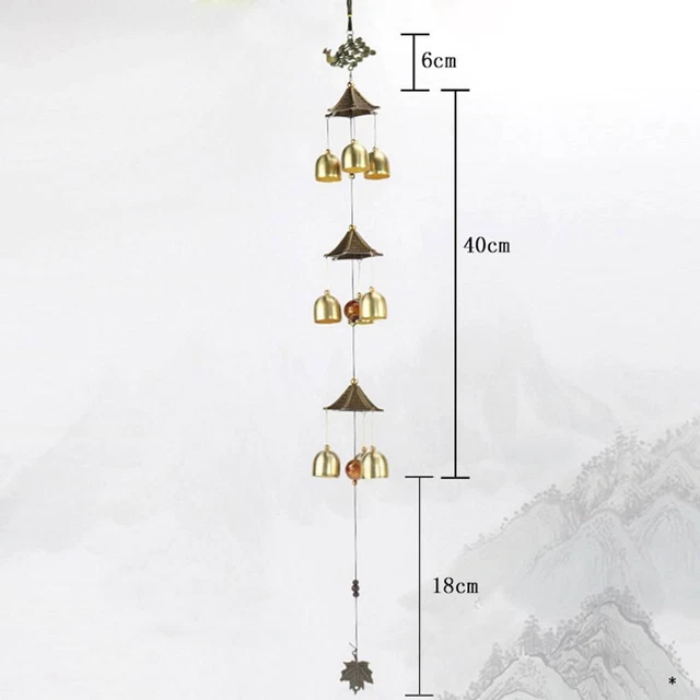 de cour Décor de jardin Pendentif Cloche Carillons éoliens Ornement suspendu 2