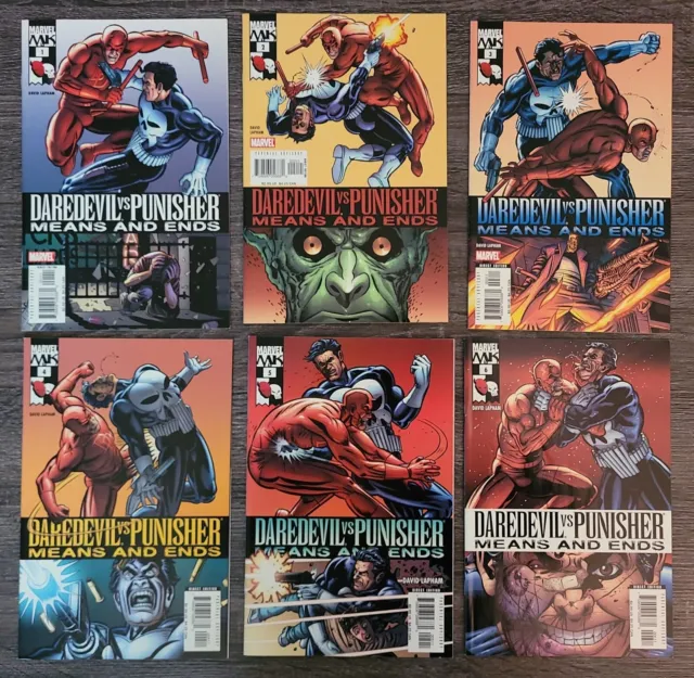 Daredevil vs Punisher: Means + Ends  #1-6 - Complete Set - Marvel Lapham