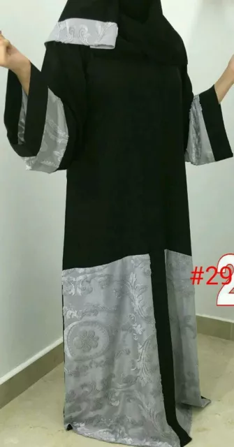 Women open front abaya.islamic dress japanese Neda /linen material.size 54.56.58