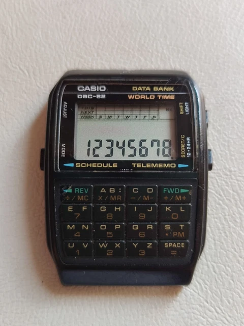 Casio DBC-610 676 Digital Data Bank Calculator Vintage Men's Watch Rare