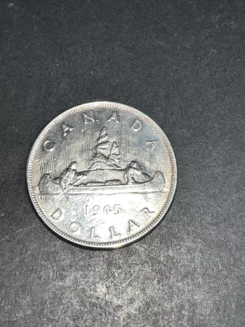 1945 Canada George VI Silver Dollar  WWII