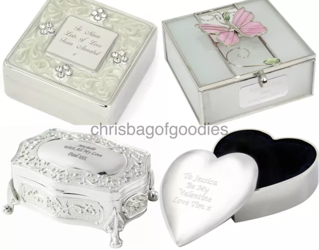 PERSONALISED TRINKET BOX Gifts for Birthday Mothers Day for Women Jewellery her