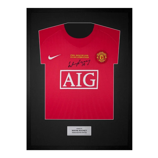 Wayne Rooney Manchester United Signed Shirt Framed Final Man Utd 2008 COA Proof
