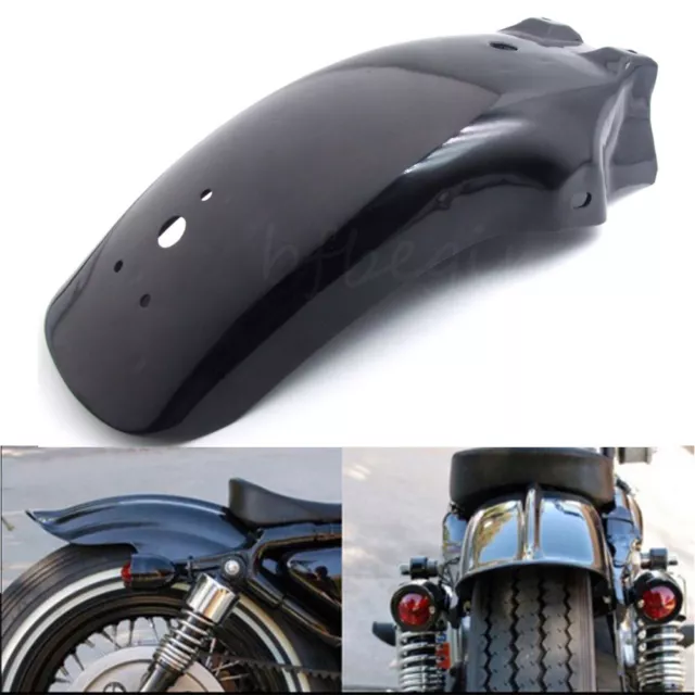 Black Motorcycle Rear Fender Mudguard Protector For Yamaha Virago Honda Suzuki