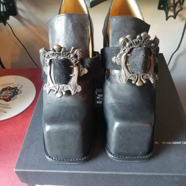 John Fluevog Stand UP BADER BUCKLE PLATFORM SHOES Size 10