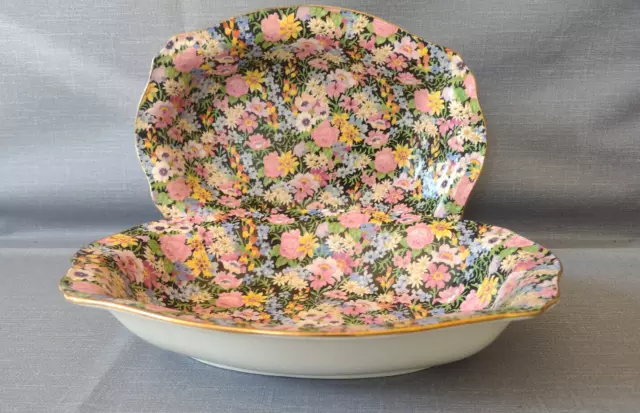 Royal Winton Grimwades Balmoral Oval Serving Bowls Vintage 9.25" - Set of 2
