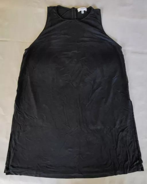 Women's Babaton Black Sleeveless Dress or Tunic (M) Side Slits Short Zipper Back