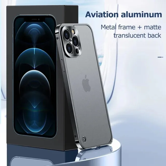 Metall Handy Hülle Für iPhone 11 12 13 14 Pro Max Schutz Case Tasche 9