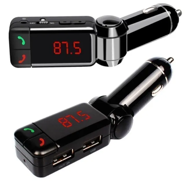 FM Bluetooth sans fil Kit voiture USB Musique Lecteur MP3 Double chargeur USB