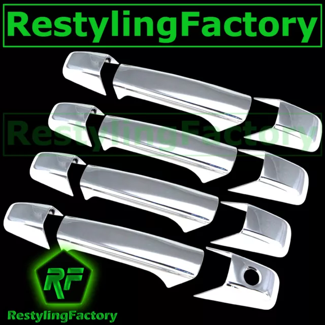 07-13 Chevy Silverado+Tahoe Chrome Triple plated 4 Door Handle no PSG KH Cover
