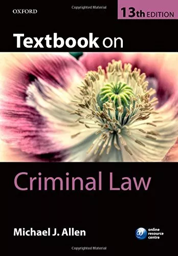 Textbook on Criminal Law by Allen, Michael Book The Cheap Fast Free Post