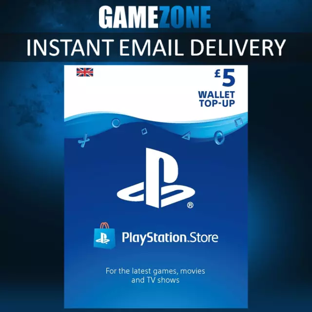 £5 UK PlayStation PSN Card GBP Wallet Top Up | Pounds PSN Store | PS4 PS5