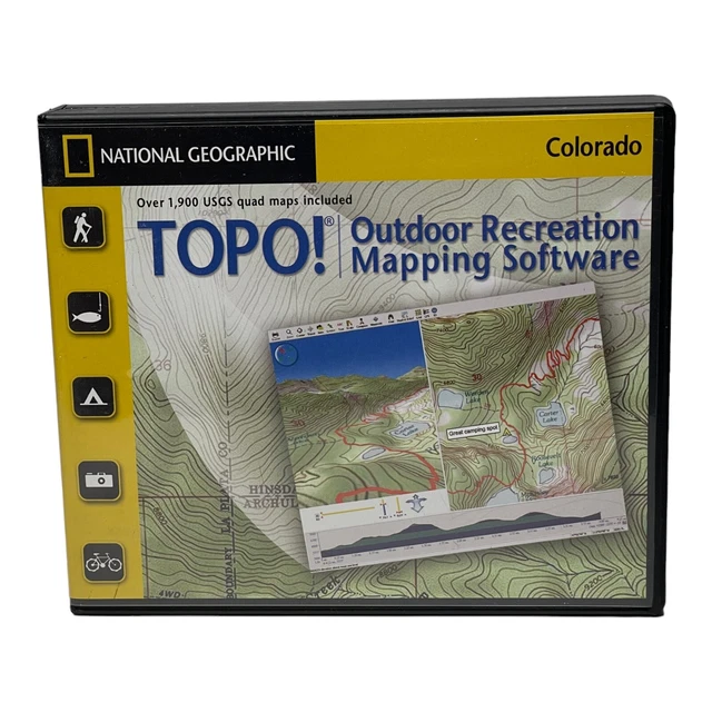 National Geographic Colorado Seamless USGS Topographic Maps on 7CD-Rom TOPO!