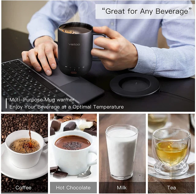VSITOO Control Smart Coffee Mug - 14oz Black - App Controlled Heated Coffee Cup 4
