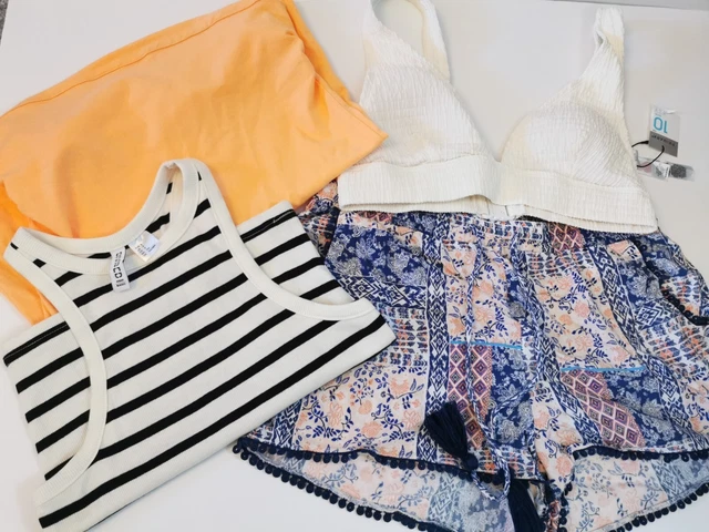 Pantaloncini e top New Look Atmosphere piccoli abiti per le vacanze 4 articoli taglia 10