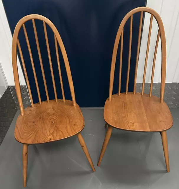 2x Pair Ercol Windsor 365 Quaker Back Dining Chairs