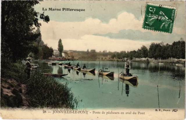 CPA Joinville Poste de pecheurs en aval du Pont (1347972)