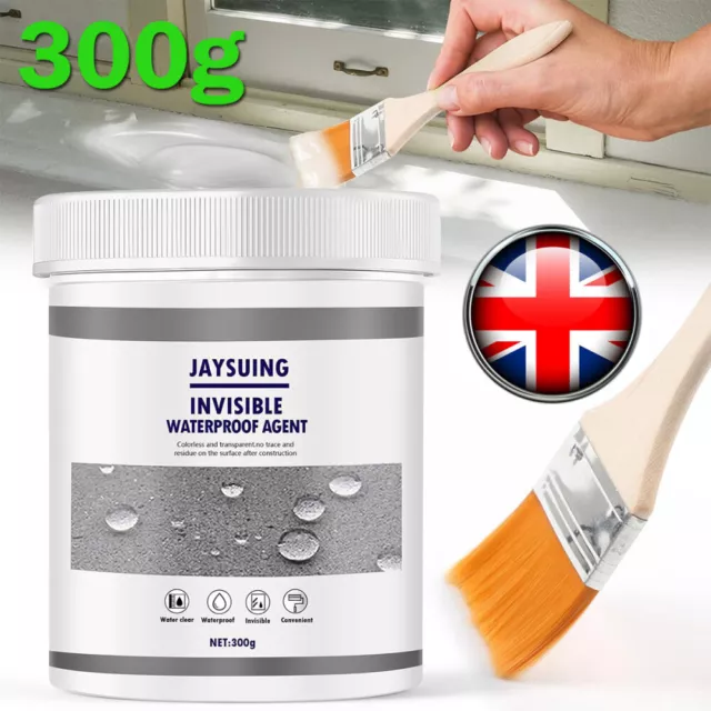 Invisible Waterproof Bonding Wall Adhesive Sealant Anti-leakage Agent+Brush UK