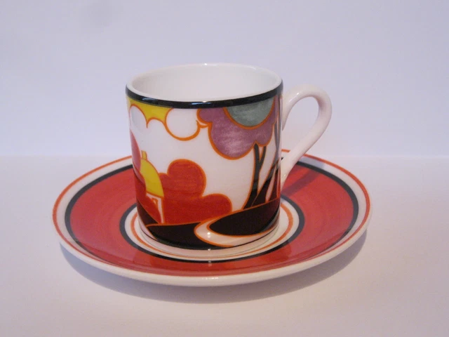 Wedgwood Clarice Cliff 'Autumn' Espresso Cup & Saucer Limited, Cafe Chic Unused