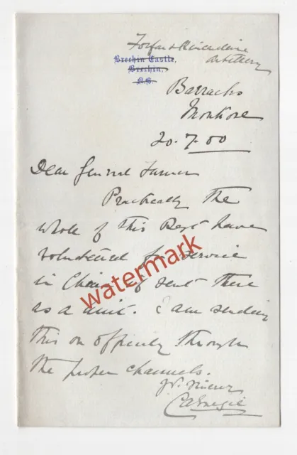 10th Earl of Southesk, autograph letter, Scottish military matters, 1900