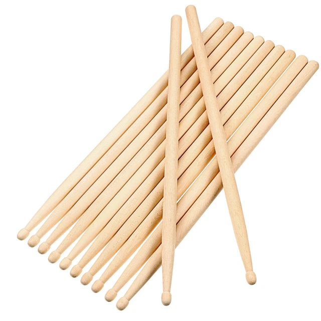 6 Paare von 5A Drumsticks Maple Drum Sticks Ersatz Percussion Holztrommelstangen