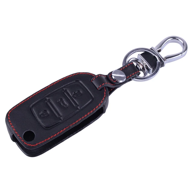 Leather Case Cover Holder Fit For VW Beetle Golf Jetta Remote Flip Key ho
