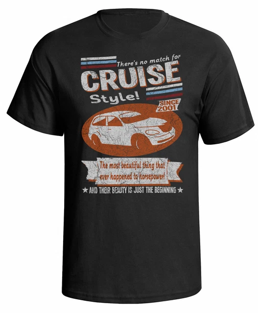 Herren Chrysler PT Cruiser 2001 Bio Baumwolle T-Shirt Retro-Stil Auto Öko Geschenk