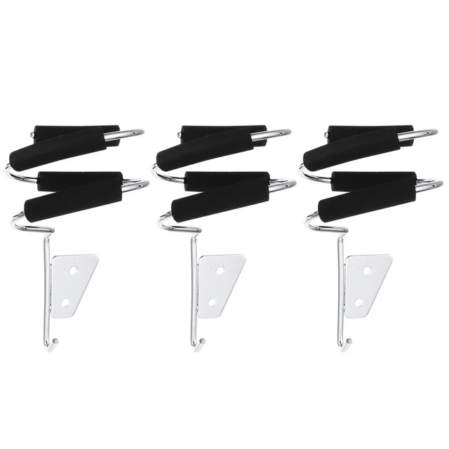 3 piezas Secador de pelo Soporte Habitación Estante de acero inoxidable Colgar Estante Pared Montado Cabello