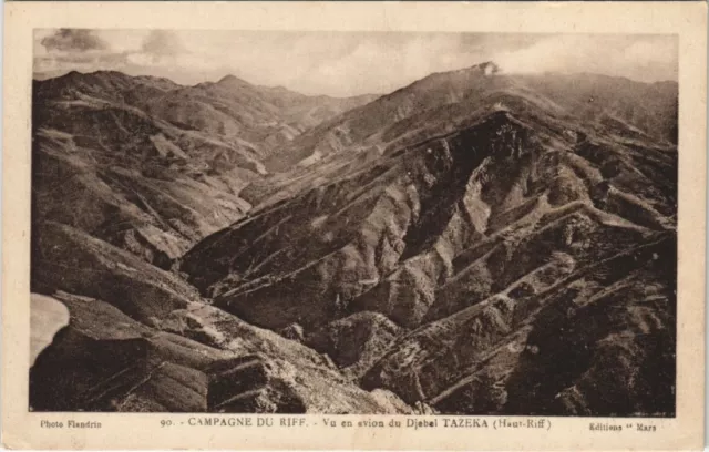CPA AK MAROC Campagne du RIFF Vu en avion du Djebel Tazeka Flandrin (38376)