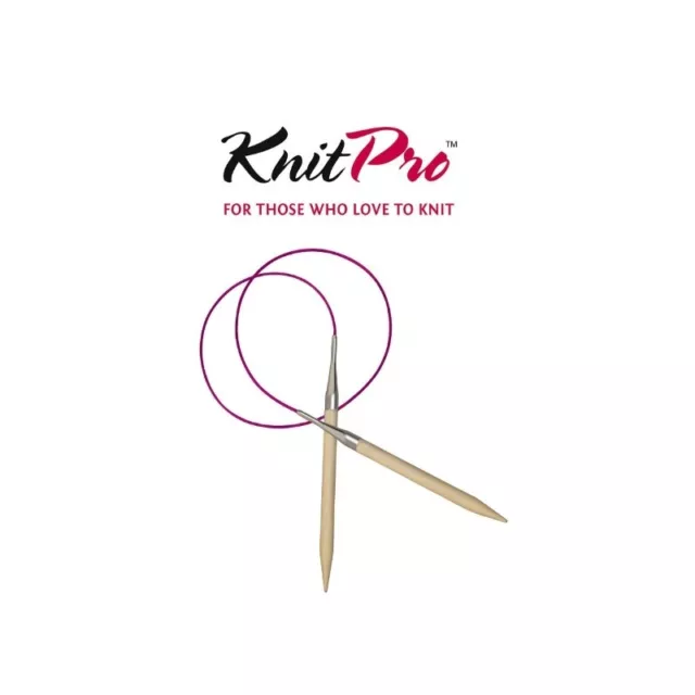KnitPro 150cm Basix Birch Wood Circular Fixed Knitting Pins Needles