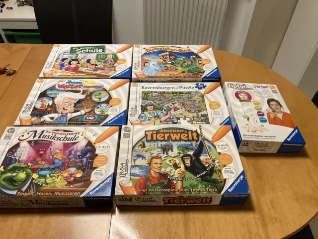 tiptoi Konvolut 6 Spiele + 1 Stift Vollständig, Konvolut, Sammlung Top ✅